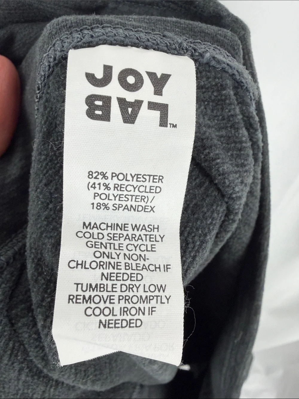 JoyLab High Rise Biker Shorts Charcoal Gray Heather Size Large